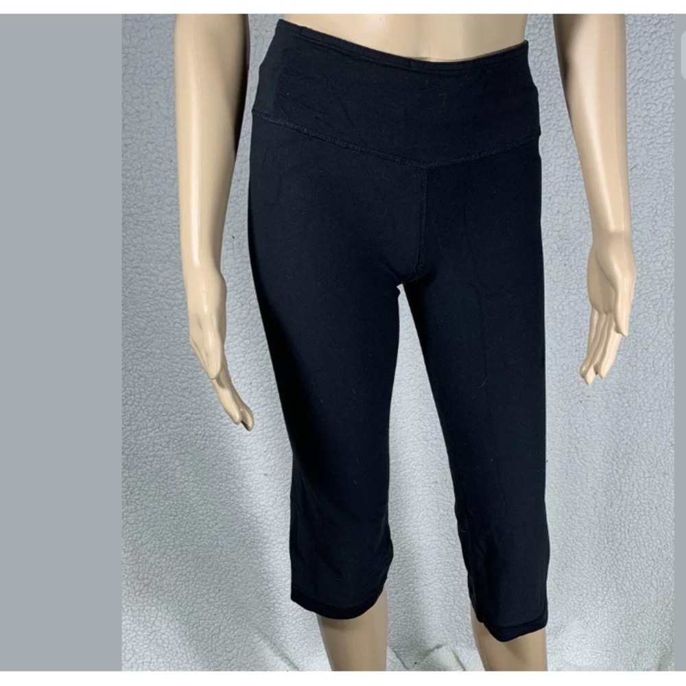 Lululemon Groove Reversible Black Cropped Leggings Womens 4 Y2K Activewear Yoga - Picture 2 of 7